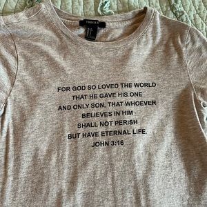 Women’s Forever 21 John 3:16 T-shirt